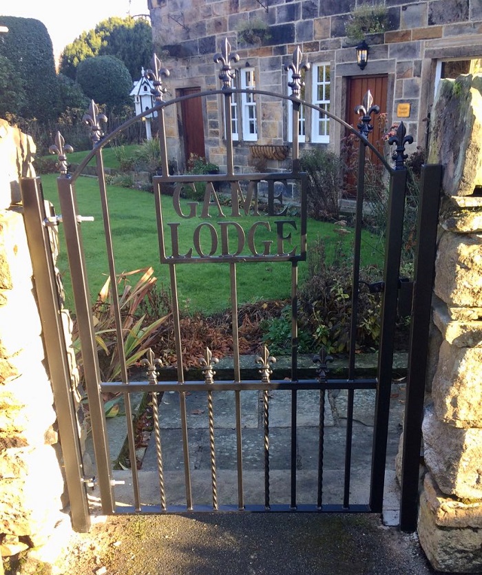 gate with letters